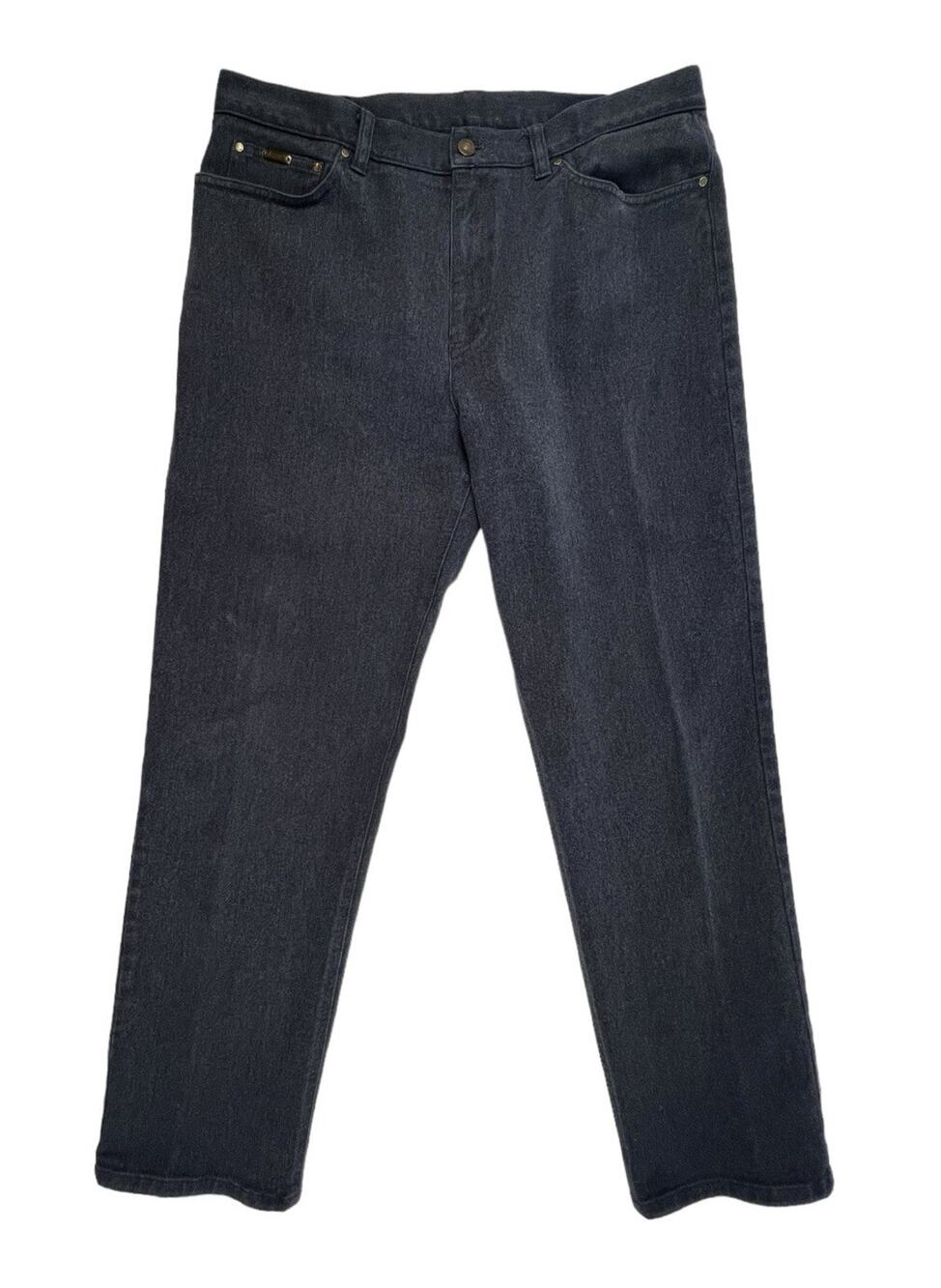 Vtg Lauren Jeans Co. RL Jeans Heathered Gray Soft Denim Straight Fit Womens 16